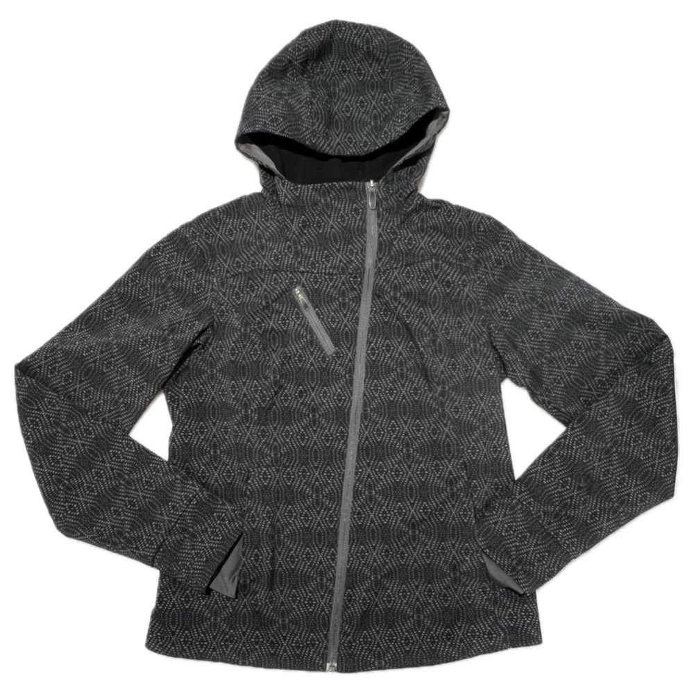 Columbia Jacket Asymmetrical Zip Omni-Shield Softshell Hooded Black Gray Medium - Picture 17 of 17